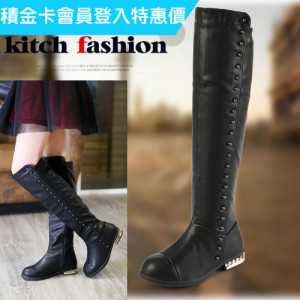 [Parents fashion princess girls shoes, knee long boots shoes] 