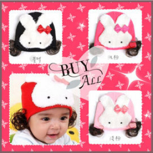Children shape big rabbit rabbit wig warm shape cap cap ~ both sides also have wig film yo / wig hat / warm hat !!!