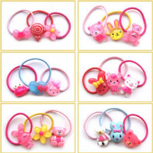 [Children's performance, banquet, dress accessories hair ornaments modeling series] 3 groups - Korean version - cute modeling hair bundle / hair rope / children hair accessories / children's jewelry ☆