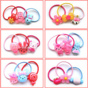 [Children's performance, banquet, dress accessories hair ornaments modeling series] 3 groups - Korean version - cute modeling hair bundle / hair rope / children hair accessories / children's jewelry ☆