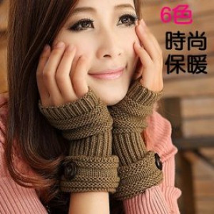 [Autumn and winter warm warm gloves] big child pro-child slip line or playing computer, doing housework, cycling, wind and warm fashion gloves ☆ exposed fingers warm gloves ☆ (large children & adults can)
