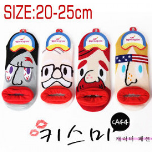 [Big virgin children's socks, socks parent-child protection series] - adults and children Jieke wear, fine cotton - Korean - Color silly faces socks / child socks / suitable for 19-25 feet long