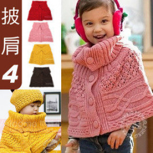 【Warm and warm, warm, cold, supplies series】 warm and modeling fashion - wool cloak jacket / shawl / cloak / approved shoulder / approved wind / scarf scarf ☆ 4 color