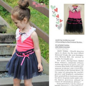 [Romantic girl dress festive, banquet, graduation, flower girl best dress] bright pink vest-style net yarn dress / dress / vest skirt ☆ 90-130cm