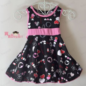 [Girls dress exquisite tailoring not Zhuangshan series, celebrations, banquets, graduation best costumes] super-excellent fine cotton being filled full of love butterfly design vest waist skirt / dress spring and summer 12m-48m