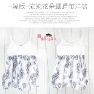 [Girls brand series of elegant dress, fine cut not Zhuangshan series, festive, banquet, graduation, flower girl best costumes] render flowers thin shoulder strap spring and summer dress ☆ 2-3 / 3-4 / 4-5 / 5-6