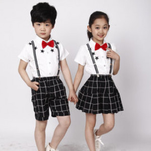 [Festive, banquet, graduation, flower girl best costumes] baby to participate in the activities of the most eye-catching family parent and brother brothers and sisters installed, cotton suit / shorts leisure set / group service 100-180cm