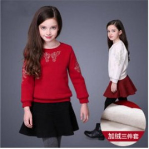 [Autumn and winter new children's clothing] senior do not fall inside, comfortable warm autumn and winter the best costumes, the new autumn and winter suit / autumn and winter pants / winter warm clothing ☆ 110-160 ☆