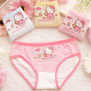 [Recommended value fine cotton breathable and comfortable to wear girls' underwear] good simple fashion girls cotton elastic underwear / briefs / flat pants / girls underwear S-XL