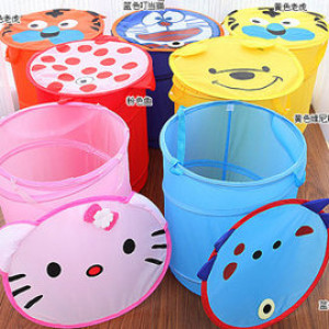 [Mummy's good helper, but also training baby from childhood to develop self-discipline, clean up their own small clothing toys] lovely pattern can be folded tube / storage box /