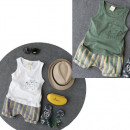 【Spring and summer high quality goods cotton set 2 sets】 delicate cotton cute cartoon pattern set 2 sets - casual wind 7 pants + short-sleeved shirt / spring and summer children's clothing 100-140