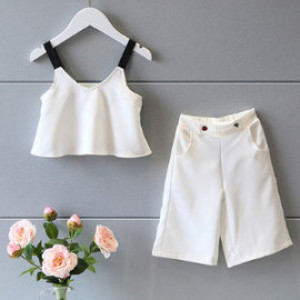 【Good spring and summer shorts princess casual suit】 good wear elastic fine cotton shape short-sleeved shorts spring and summer suit / leisure suits / children's clothing ☆ 100-140 ☆