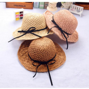 [Super-type accessories spring and summer travel the best parent-child hat] good temperament, super-quality child-friendly hat / sun hat / straw hat / beach hat / hole cap / Princess cap ☆ 5 color ☆